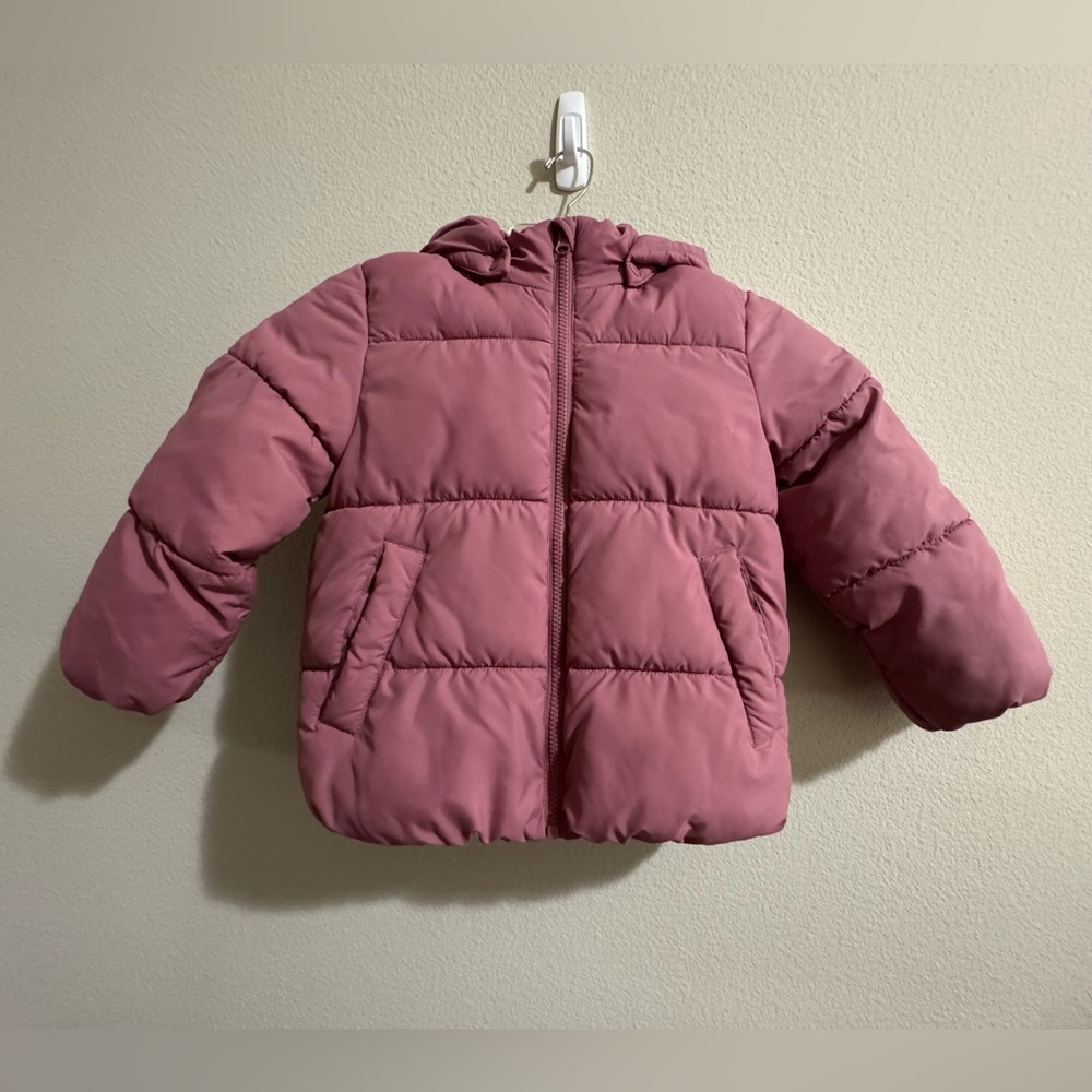 Girls Puffer Coat w/ removable hood by H&M Sz 5T